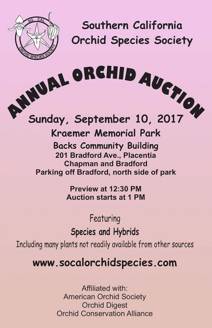 Southern California Orchid Species Annual Auction 2017